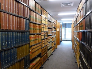 Some of the many very old books kept at the federal court library